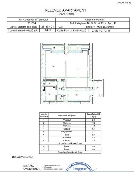 Magheru, blocul Eva, comision 0%, apartament cu 2 camere.